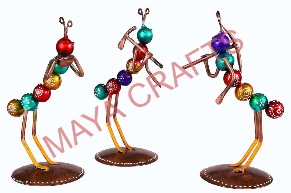 Set of 3 Handmade Labour Metal Ants, For Decoration, Size/Dimension: 4 X 4 X 9 Inches (hxbxl)