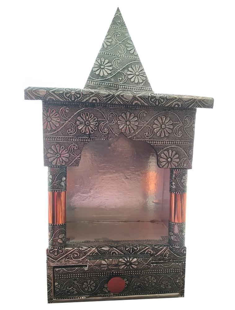 Silver Plated Pooja Temple, Size: 5.0 X 3.0 Feet ( H X W )