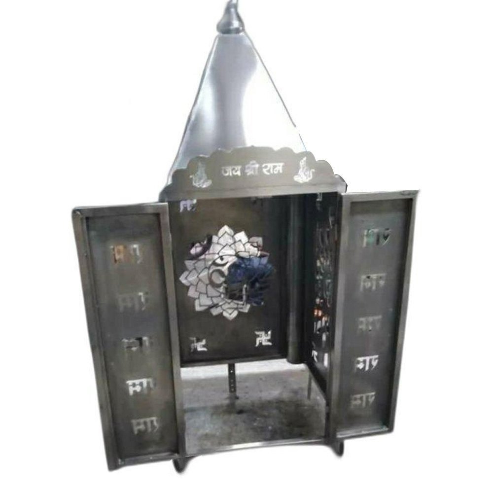 Polished SS Silver Temple, For Worship, Size: 2x1feet (hxw)