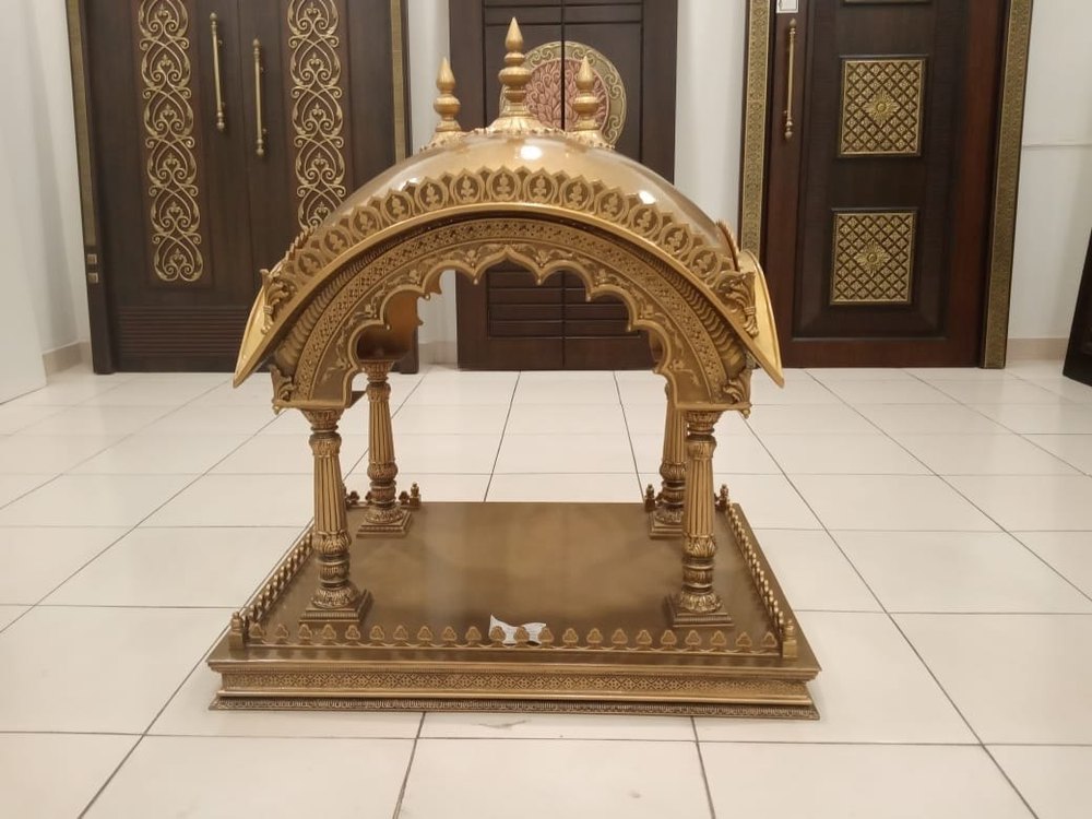 Brass pooja mandir, Size/Dimension: W35*h31.5**d19.3