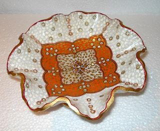 Golden Traditional Marble Handicrafts Plate