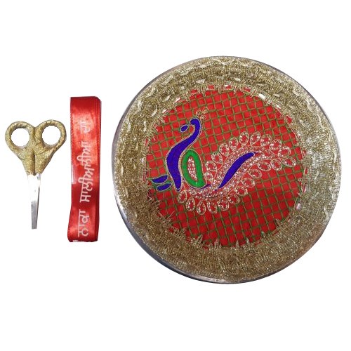 Golden SS 16 Inch Designer Decorative Plate, For Decoration