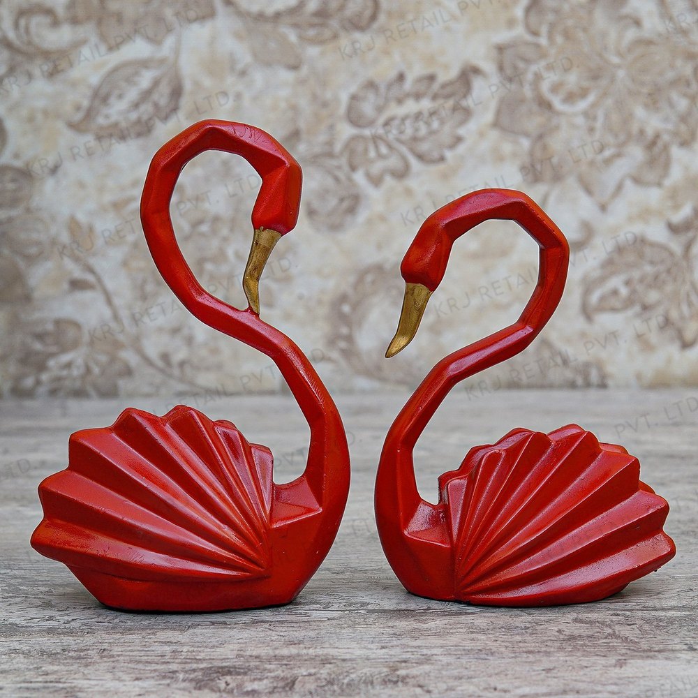 Polyresin Swan Pair Showpiece Couple Romantic Gift Home Decor Statue 7