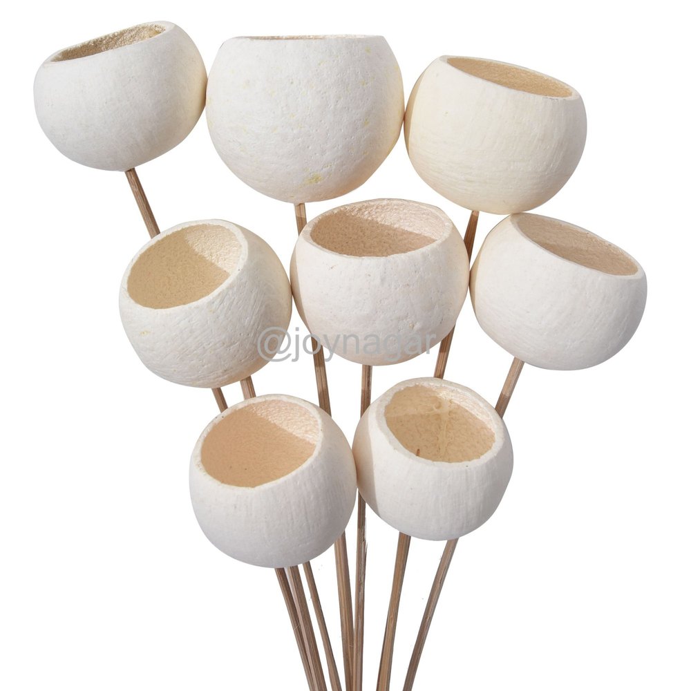 Natural Bell, Bamboo Stick Bell Cup on Stem for Artificial Flower Decoration & Christmas, Size: 70 To 85 cm Height