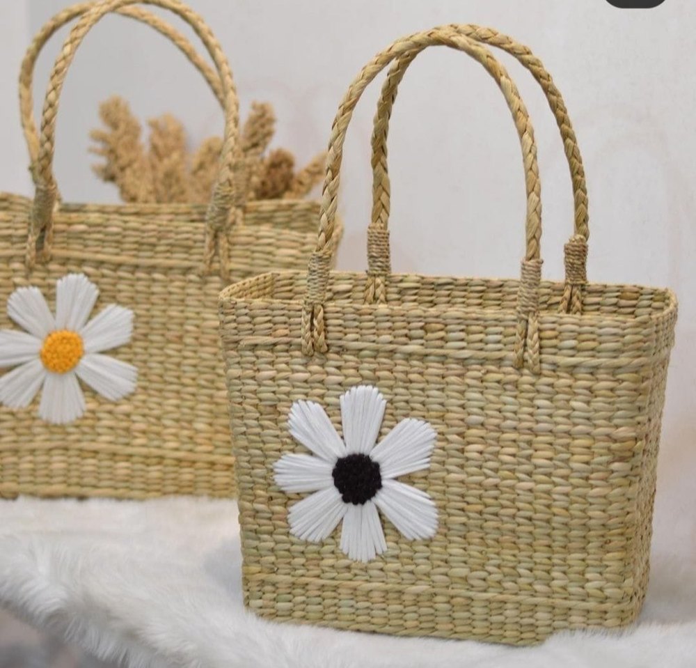 Kauna Grass Rectangular Decorated Baskets img