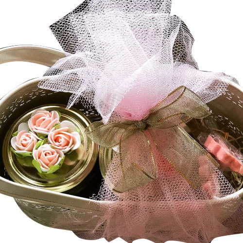 Metal Baby Gift Hamper Basket img