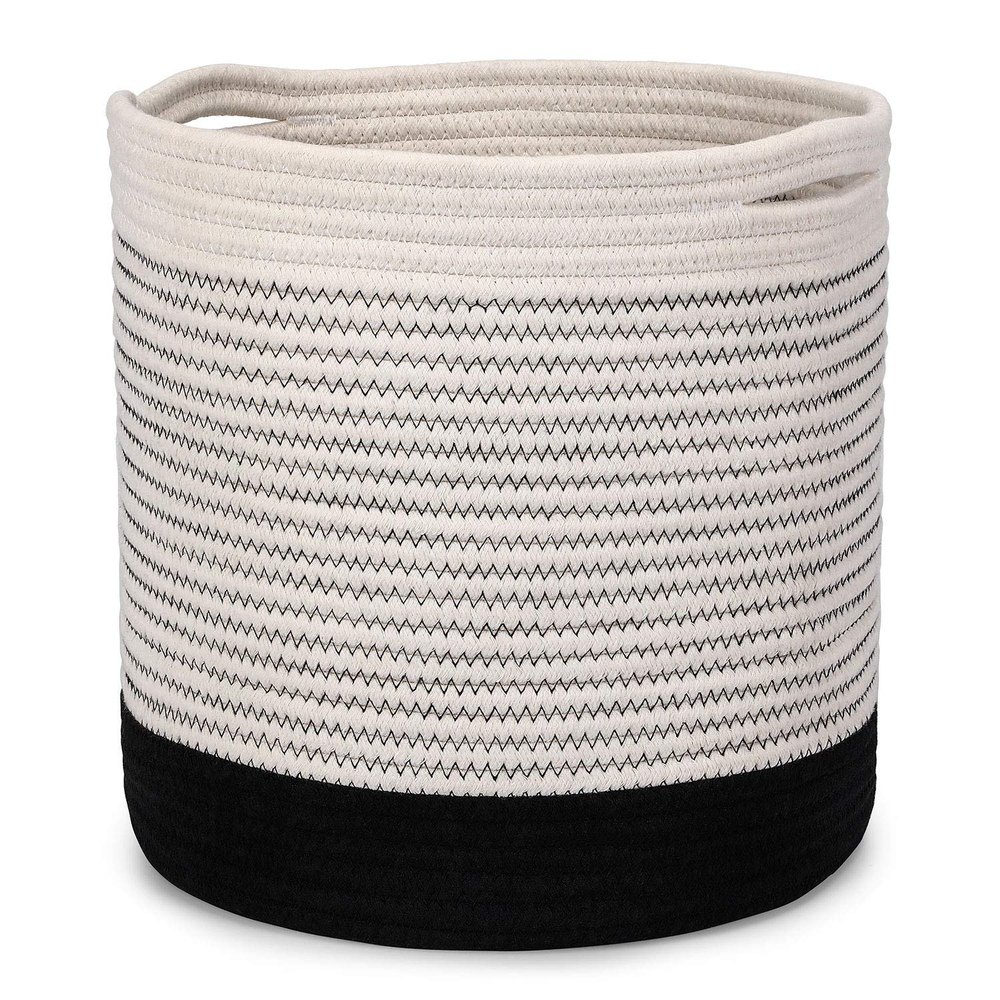 White Round COTTON ROPE BASKET, 600GRAM, Cliping