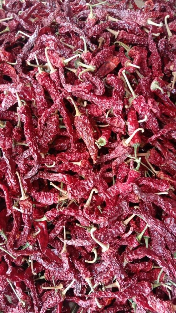 With Stem Sweet And Mild Taste Byadgi Red Chilli