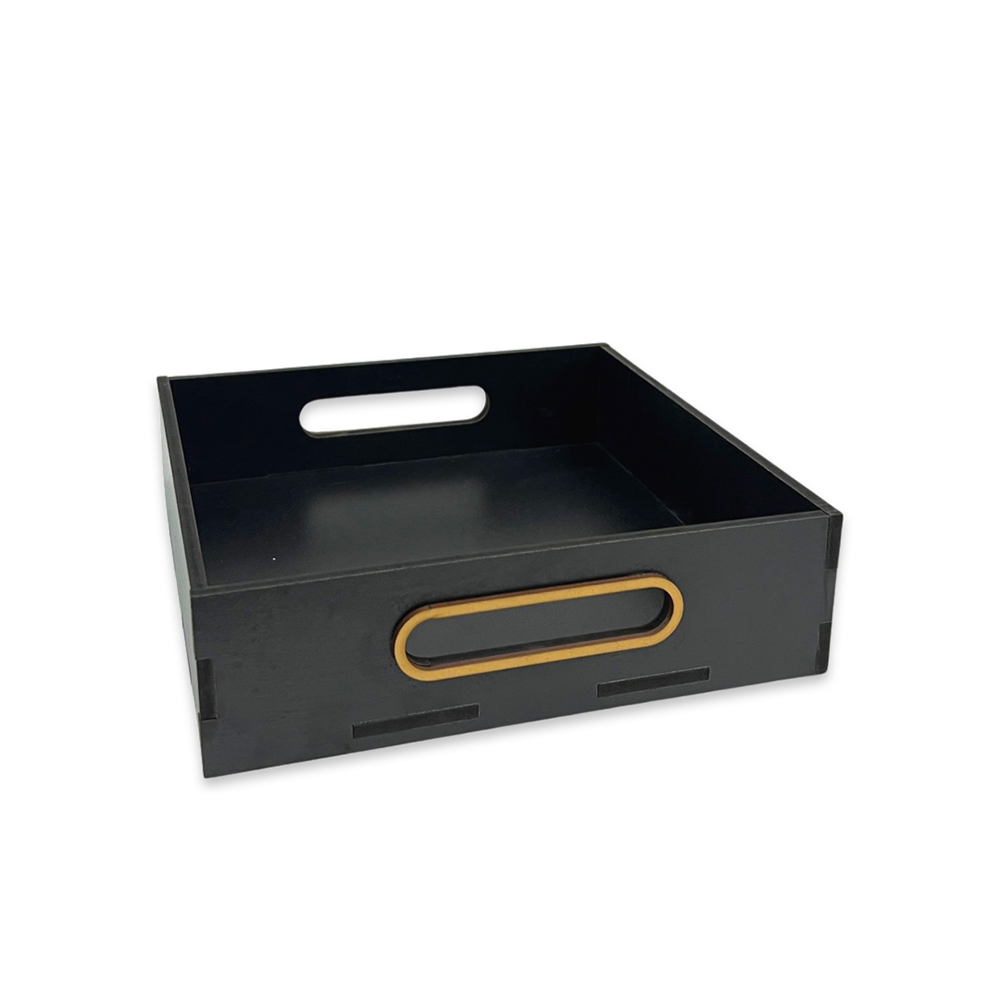 Glossy Black TCFMB01 - Premium Wooden Tray By TCF India, For Event