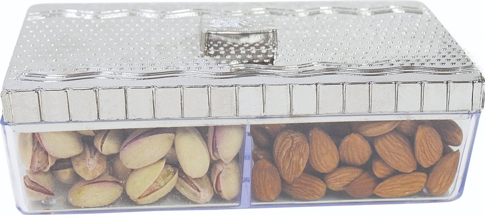 Silver Plastic Shree S. S. Dry Fruit Box (Shagun)