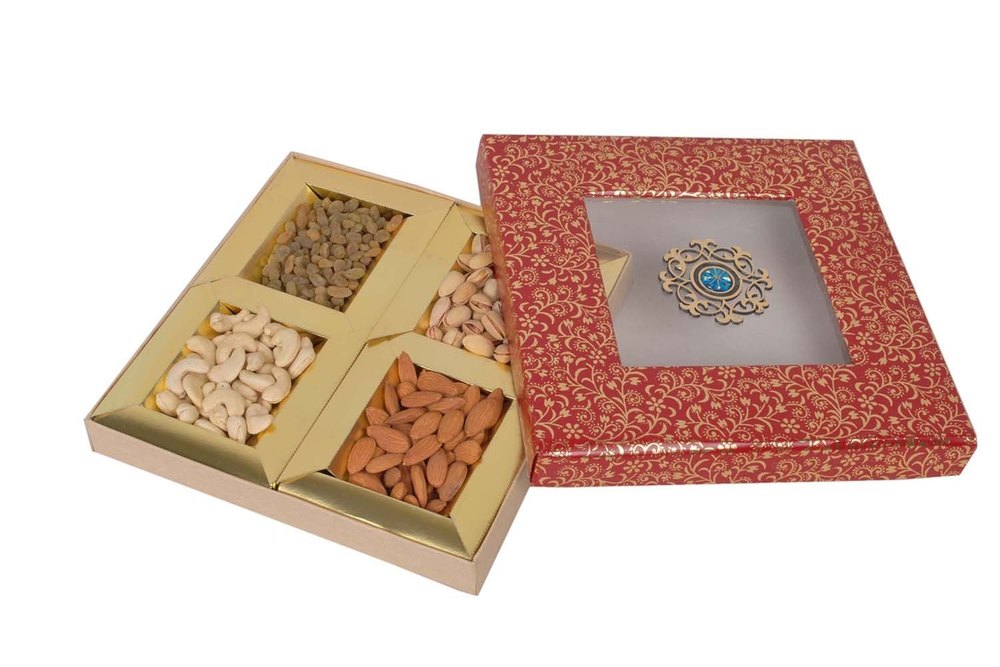 Cardboard Assorted Dry Fruits Gift Box, Box Capacity (In gms): 500 gms img