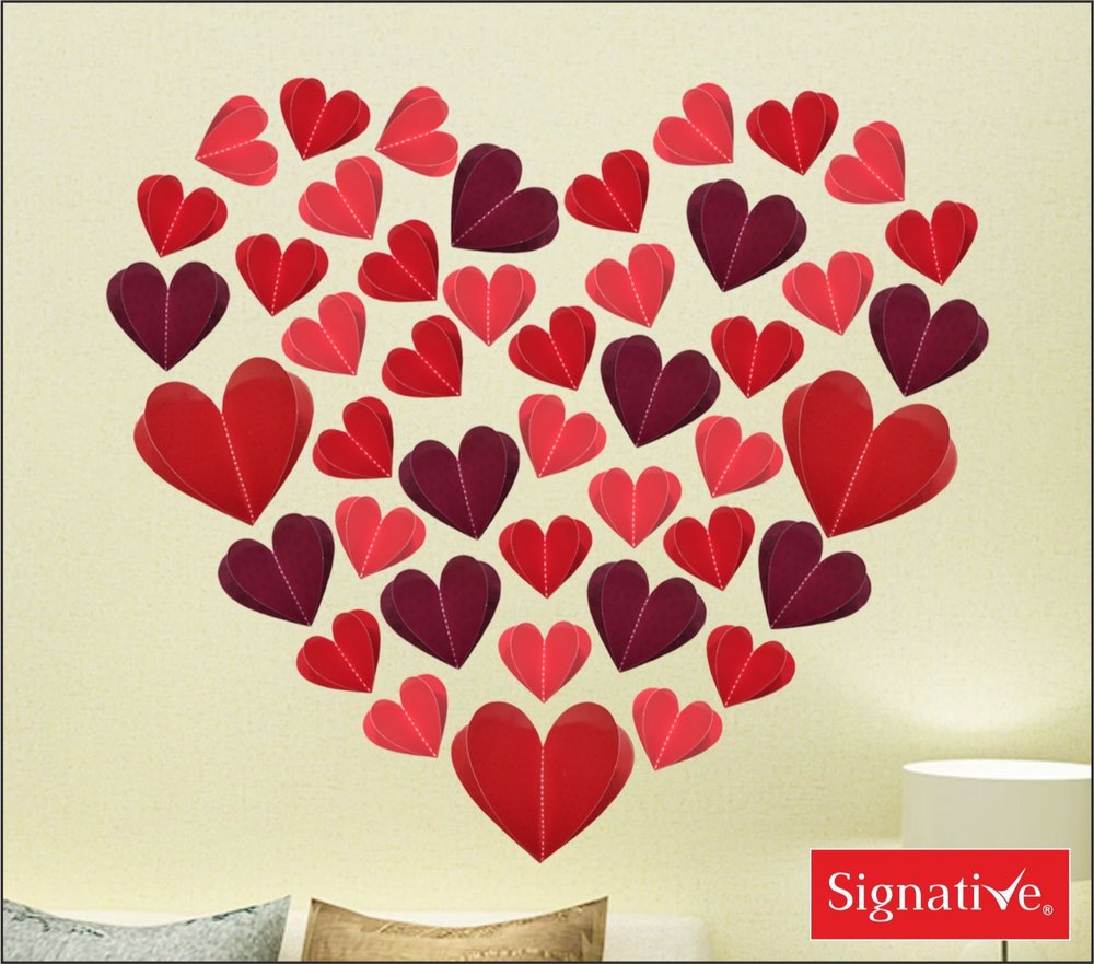 Paper Heart Wall Decor, For Decoration, Packet img