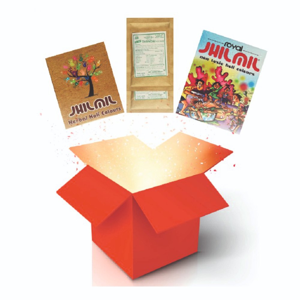 Jhilmil Holi Color Jhilmil Holi Gift Hamper, Packaging Type: Box