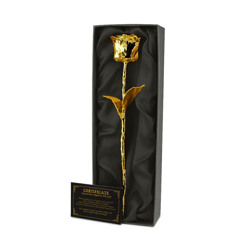 Golden Valentine Gift 24k Gold Plated Rose, Size/Dimension: 12