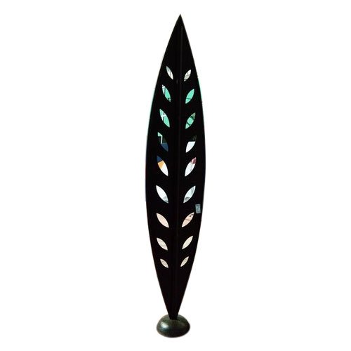 Black Metal Leaf Sculpture for Interior Decor