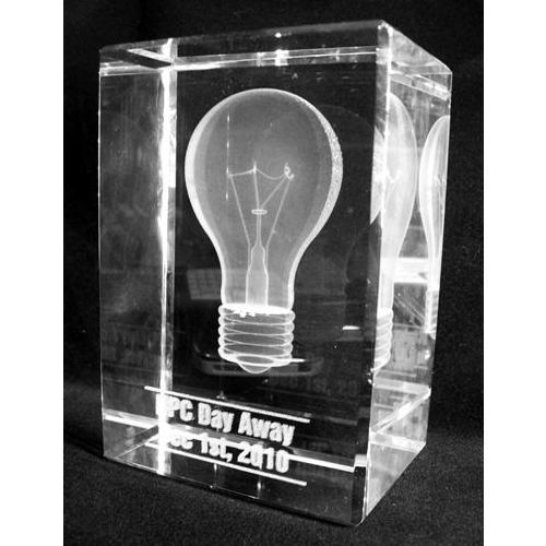 CentrumLaser Transparent 3D Crystal Corporate Achievement