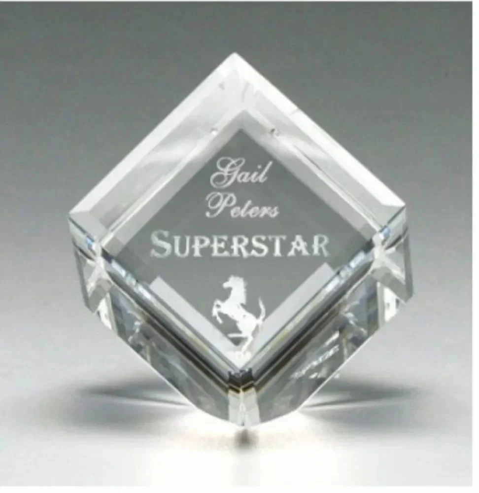 3D Crystal Paper Weight for Corporate Gifts