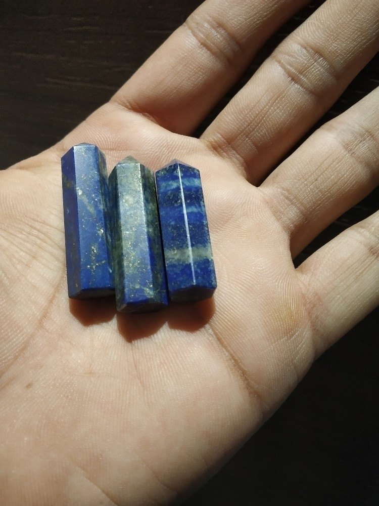 Blue Natural Lapis lazuli crystal pencil, Packaging Type: Standard packing, Size: 20-25 Mm