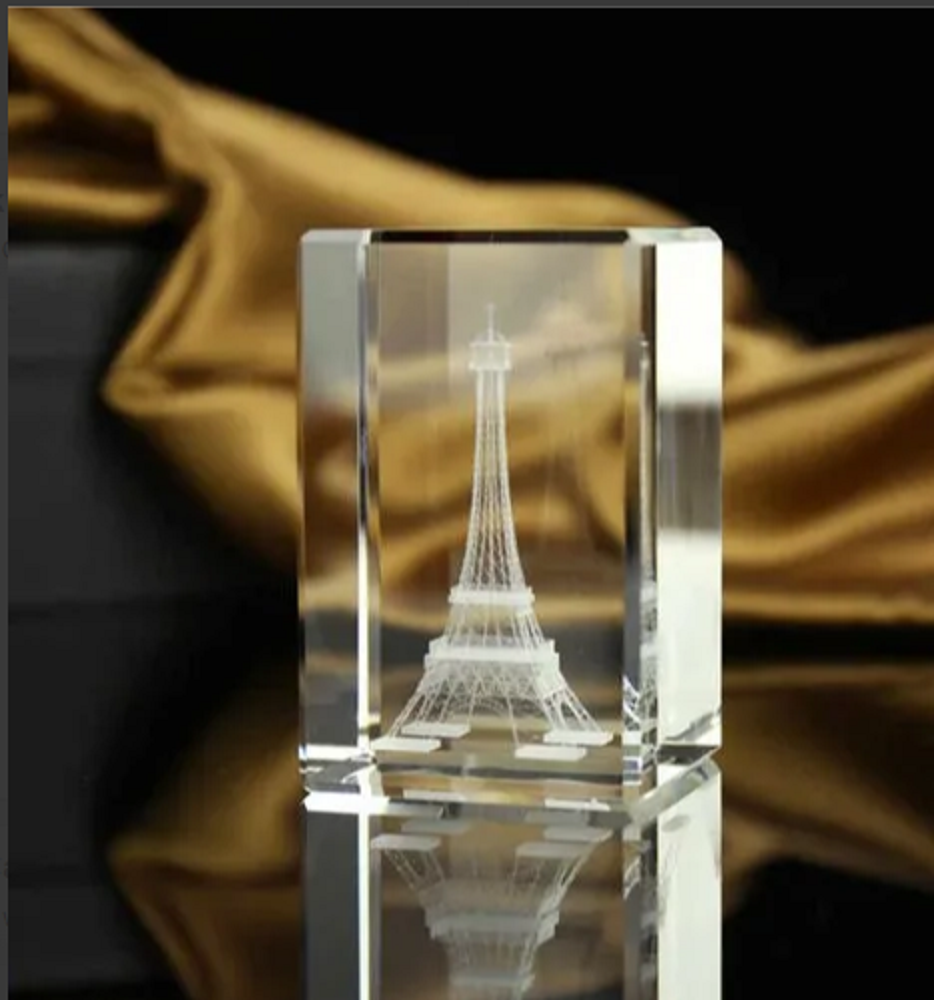 Transparent Crystal 3D Laser Block, Packaging Type: Box, Size: 40x40x80 Cms