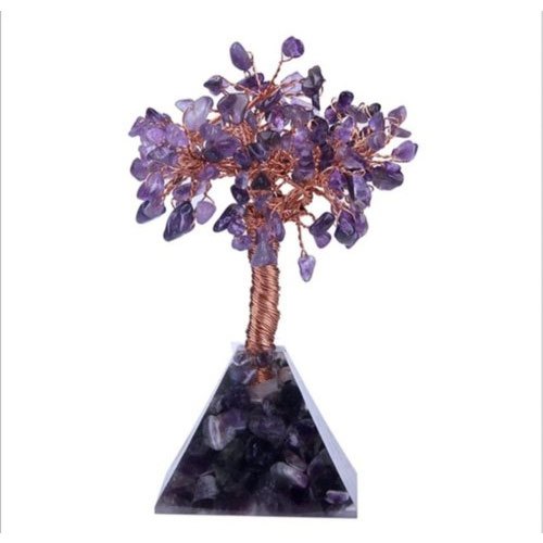 Purple Banded Amethyst Orgonite Gemstone Tree