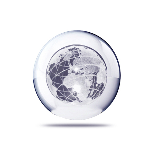 Transparent 3D Globe Ball Showcase Item, For Gifting img