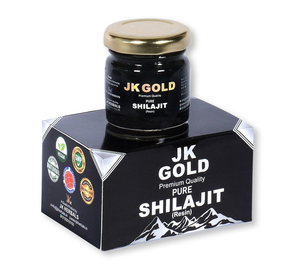 Fulvic Acid 80% With Added Swarna Bhasma Jk Gold 50 Gm Pure Himalayan Shilajit Resin