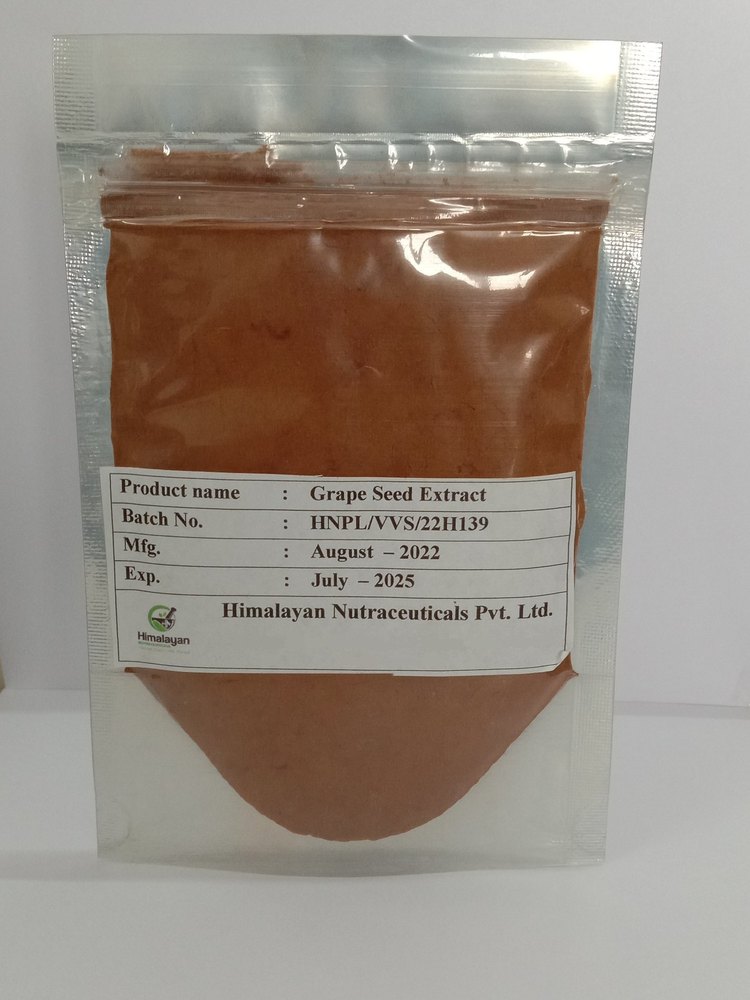 Brown Powder Grape Seed Extract 95% (Vitis vinifera), Packaging Type: HDPE Drums, Grade: Food And Medical Grade