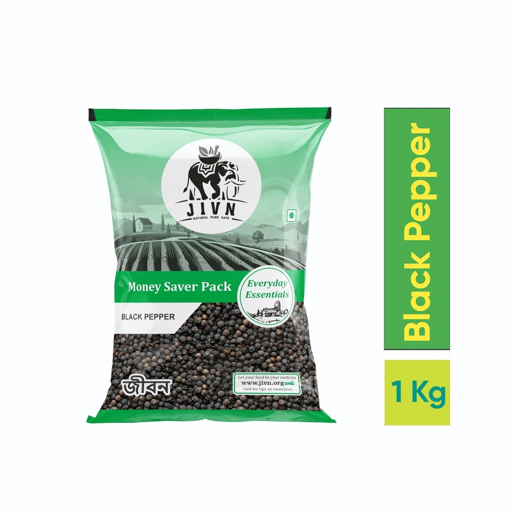 Jivn Premium Organic Black Pepper(kali Mirch_1_kg)