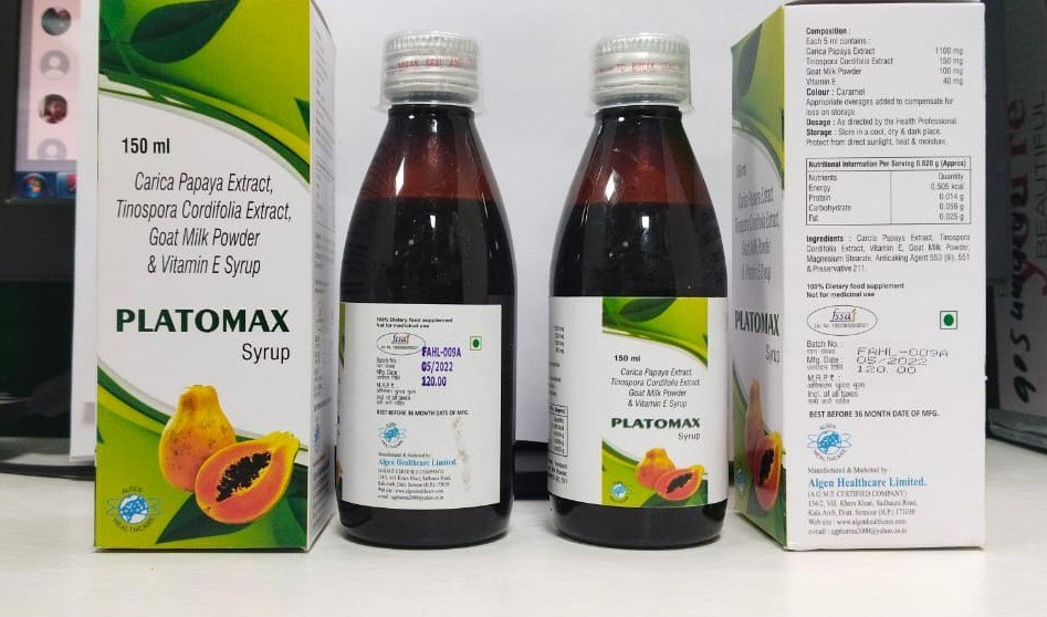 Brown Carica Papaya Extract Syrup, Packaging Type: 150 ml Pet Bottle With Carton, Packaging Size: 150ml