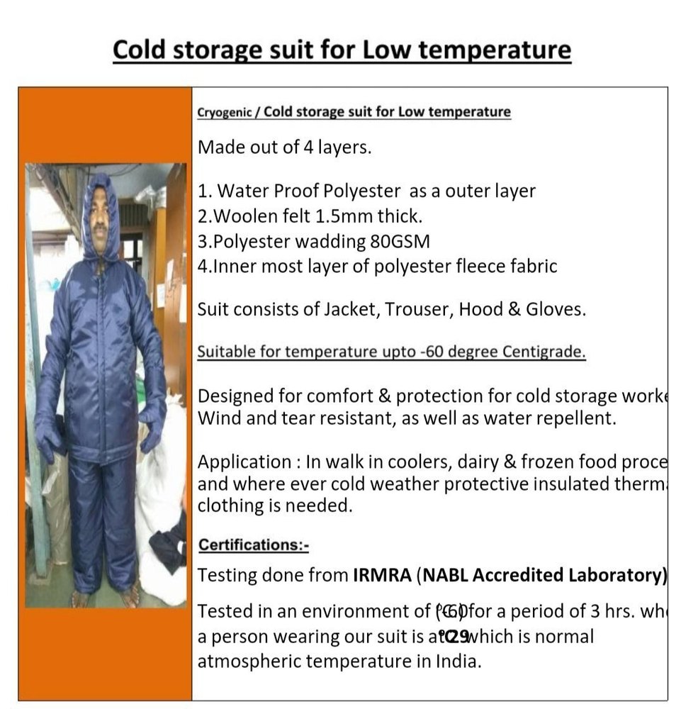 Cold Room Storage Suits