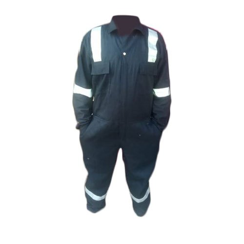 Black Polyester Industrial Safety Dangri Suits, Free Size