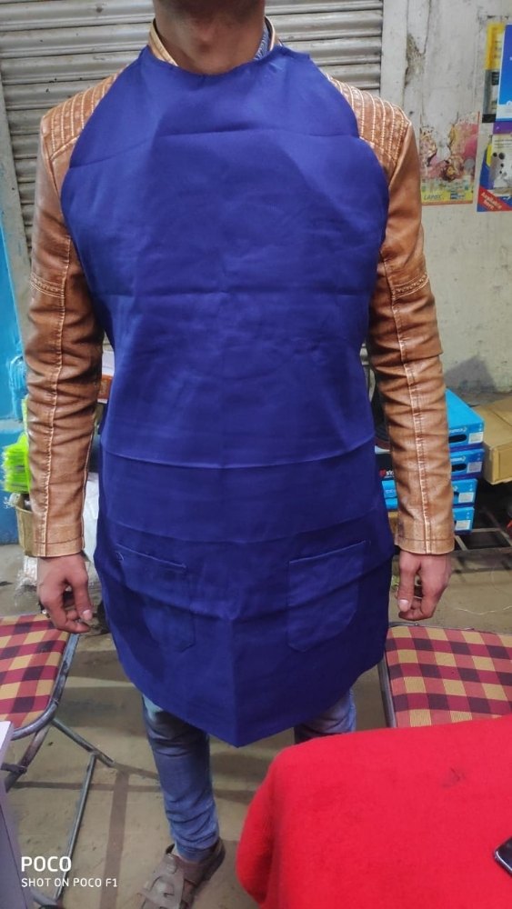 Polyester Blue Safety Aprons, For Construction, Size: Free Size