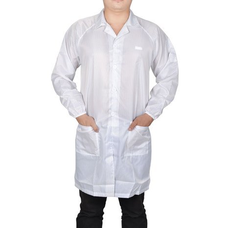 White Unisex Anti Static Garments