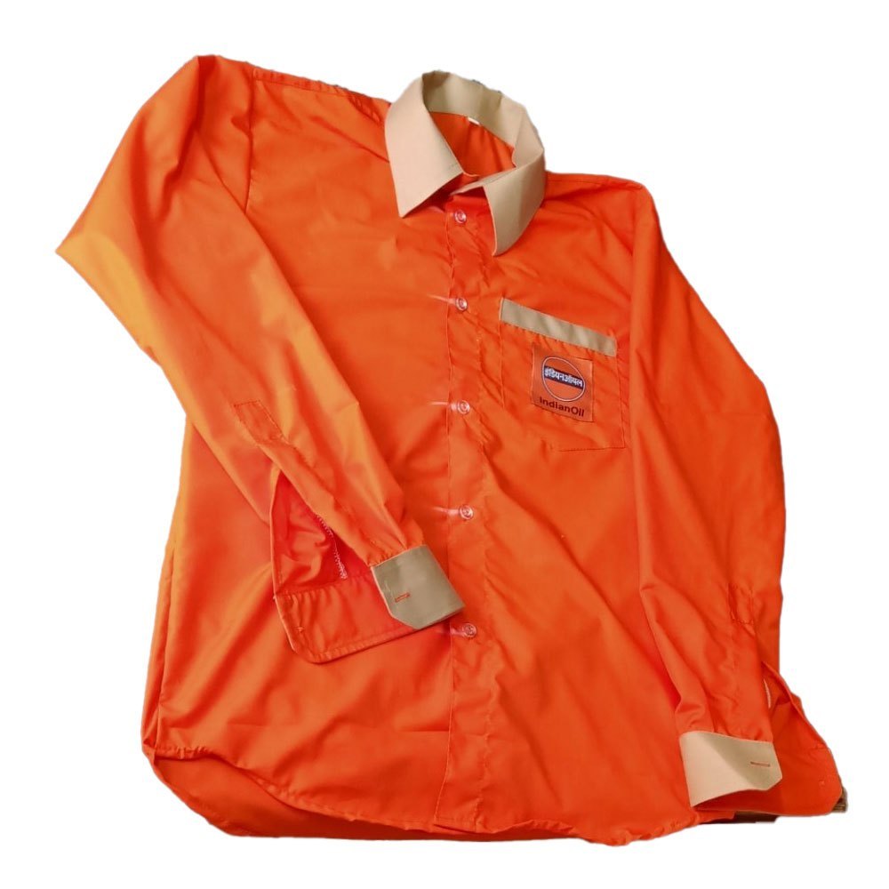 Orange Worker Cotton Shirt