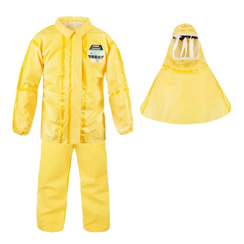 Yellow PVC Lakeland Chemmax-1 Chemical Protection Suit