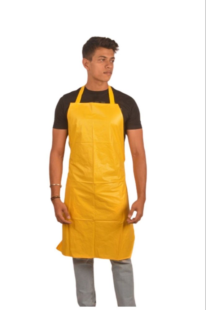 Yellow PVC Non Laminated Apron, Size: 24 x 36 inch