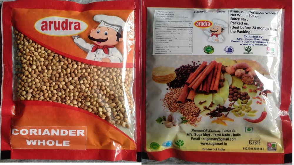 Coriander Whole, For Cooking, Packaging Size: 100 Gm