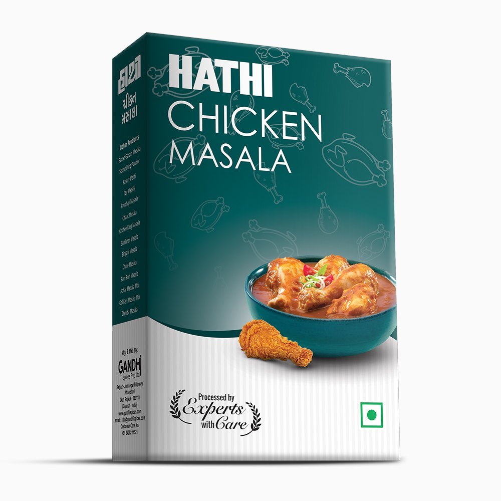 Hathi Chicken Masala Powder, Packaging Size: 500 g, Packaging Type: Box