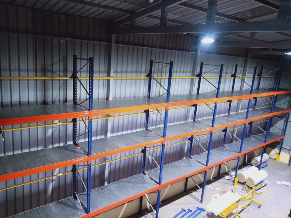 Mild Steel Warehouse Storage Shelfs, Storage Capacity: 300 -3000 Kg img