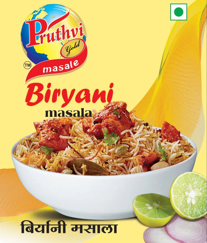 Pruthvi Gold Biryani Masala Powder, Packaging Size: 50 gm, Packaging Type: Packets img
