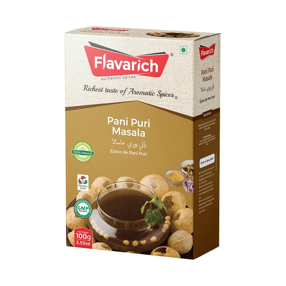 Flavarich Pani Puri Masala, Packaging Size: 100 g, Packaging Type: Box