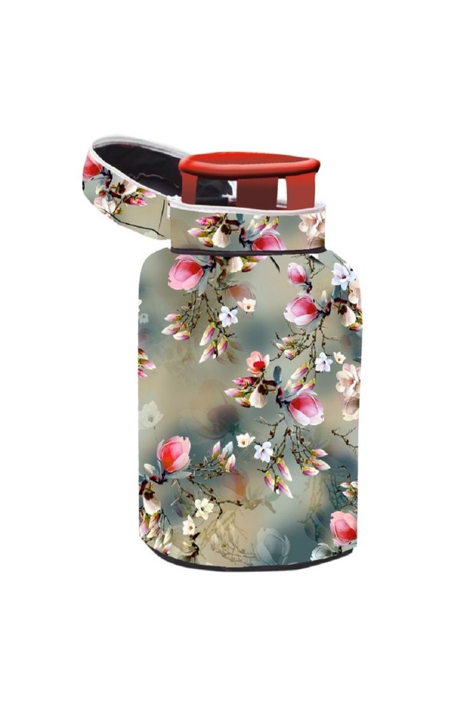 PVC Floral Printed Cylinder Cover, For Home img