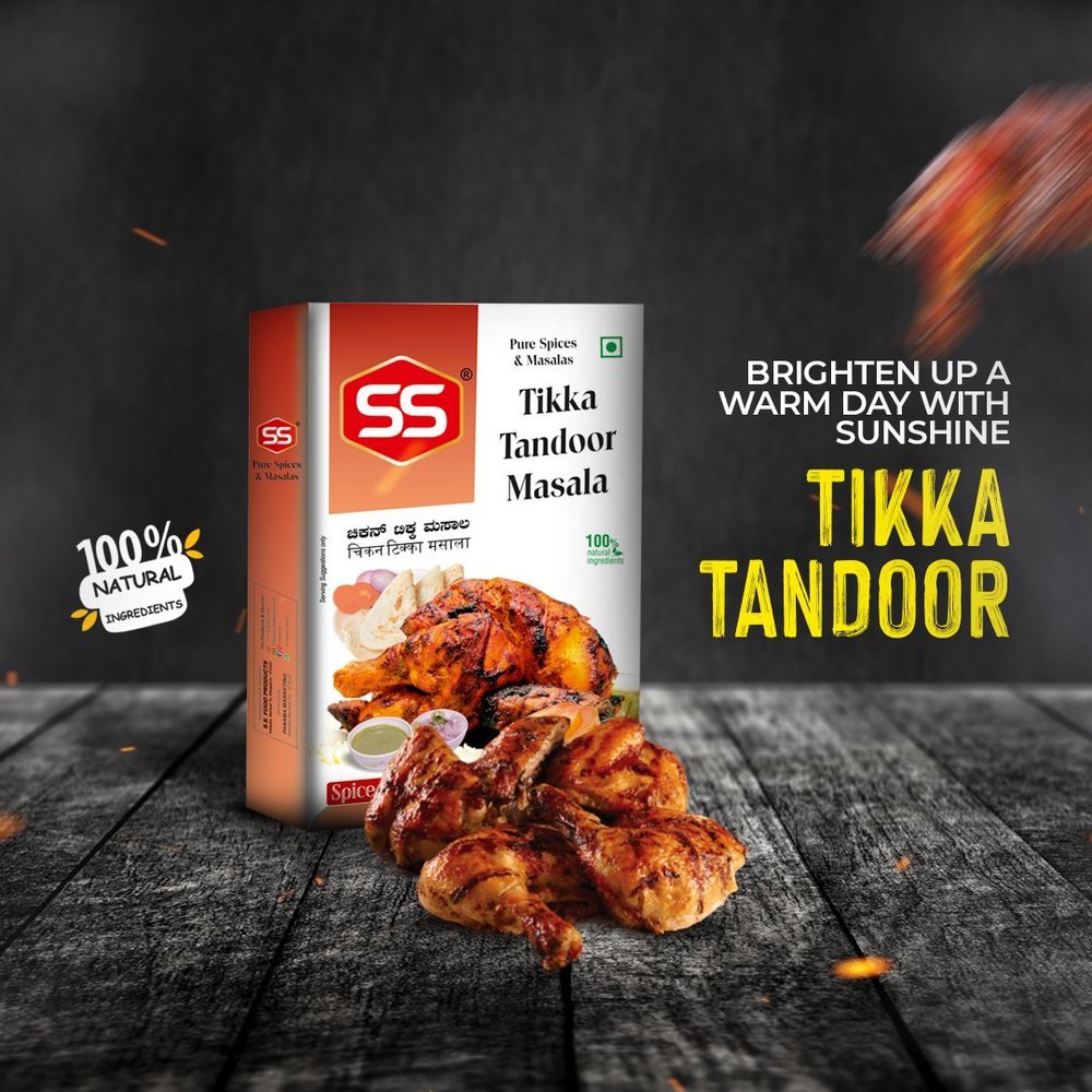 SS Tandoori Chicken Tikka Masala, Packaging Size: 500 g, Packaging Type: Pouch