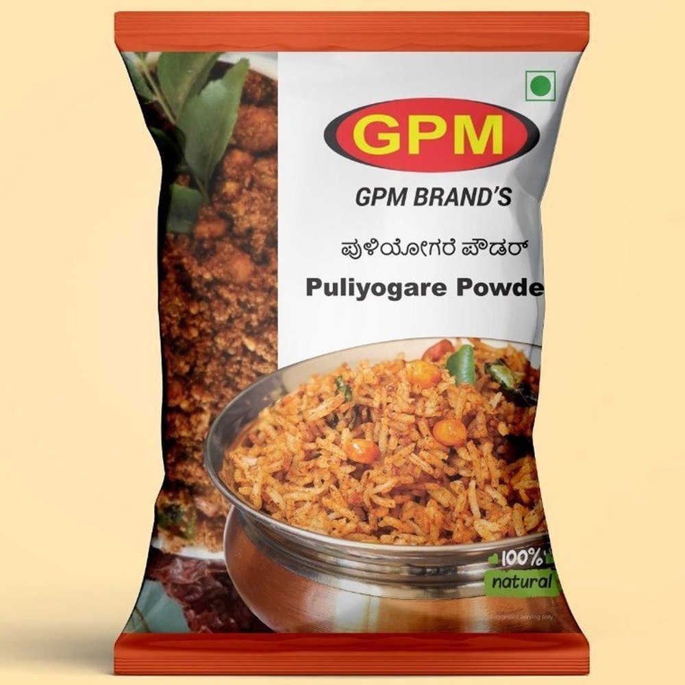 GPM Brand\'S 100g Puliyogare Powder, Packaging Type: Packets