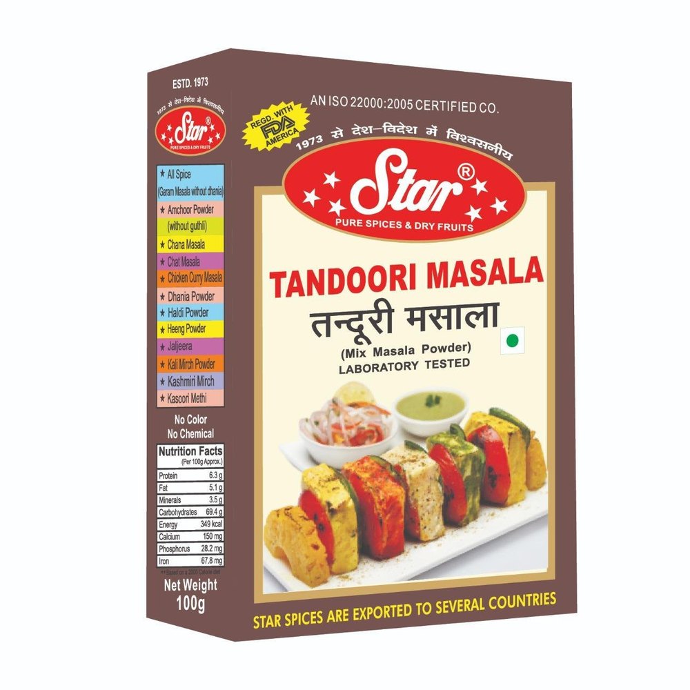 Star Tandoori Masala, Packaging Size: 100g