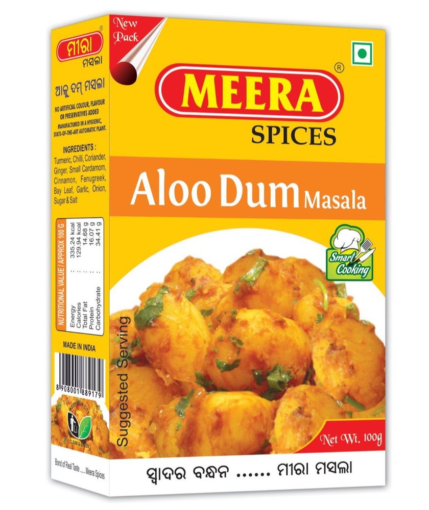 Meera Spices 100g Aloo Dum Masala, Packaging Type: Box