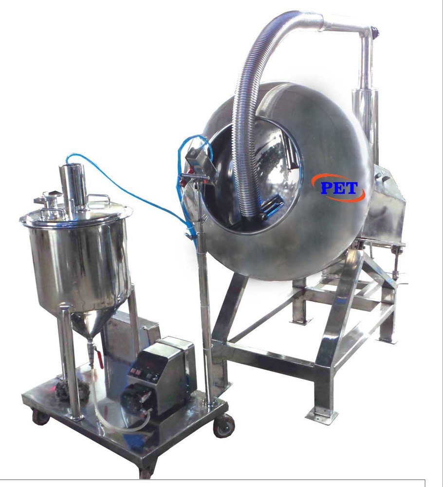 Stainless Steel SS Tablet Coating Pan Machine, Capacity: 12 Inch To 72 Inch