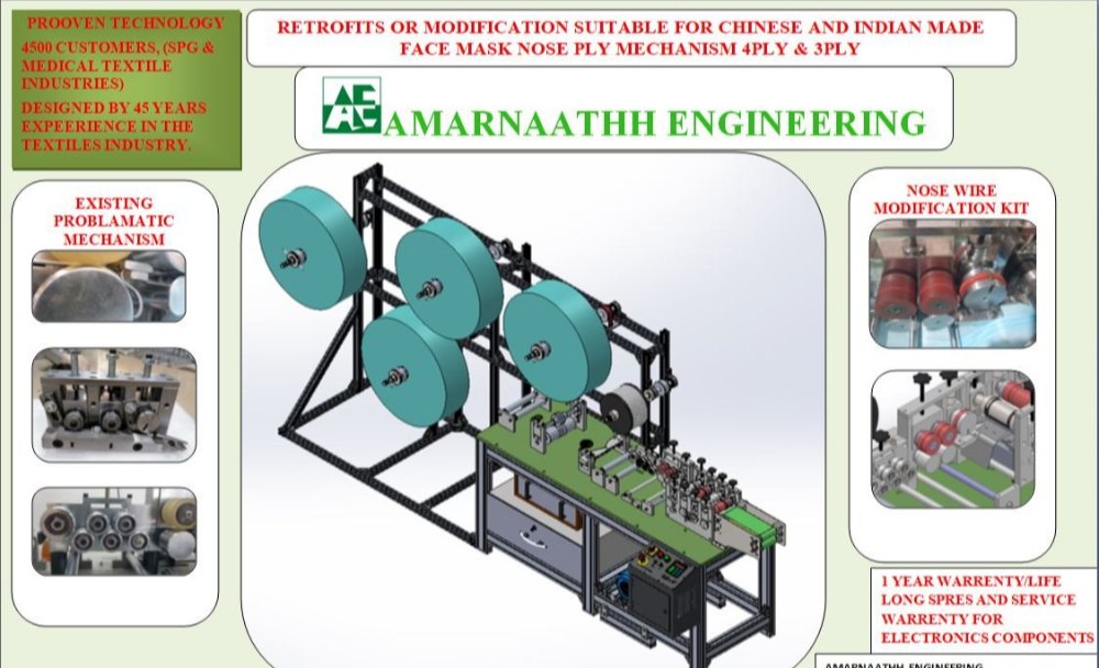 Amarnaathh Modification And Spares For Mask Making Machine, Production Capacity: 1