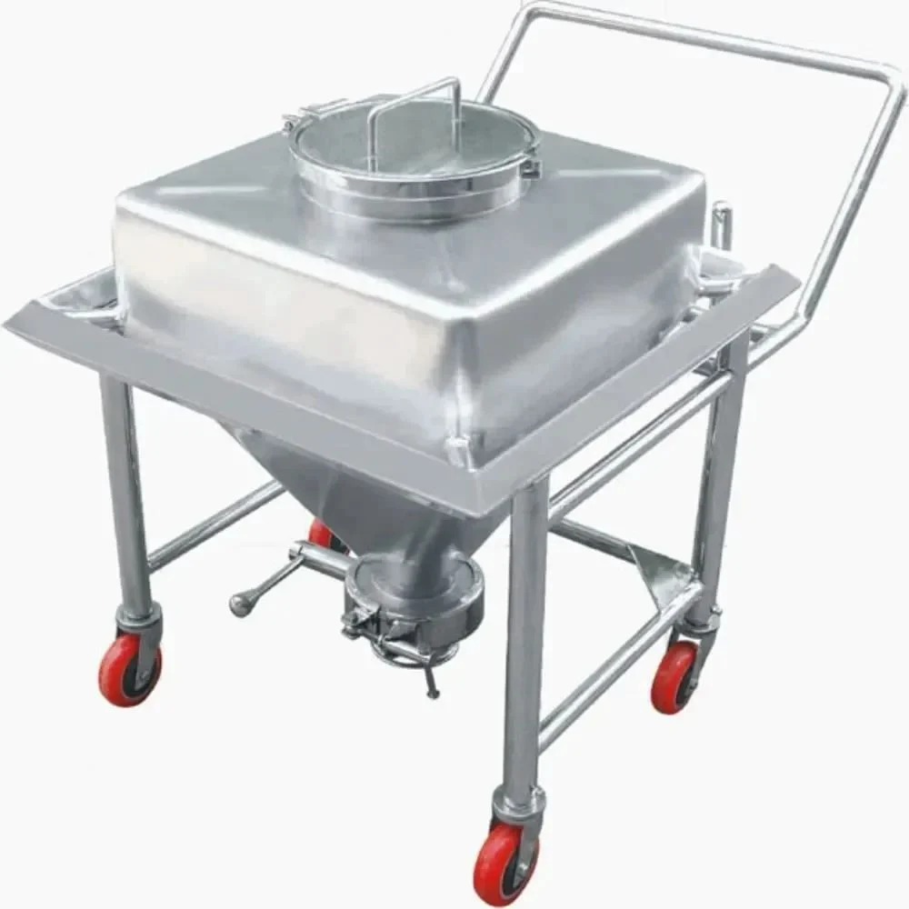 SS IPC Square Bin With Trolley, Capacity: 30 L/Hr