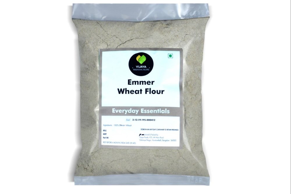 VIJAYA Emmer Wheat Flour / Khapli Wheat Flour, Packaging Size: 1 Kg, 3 Months